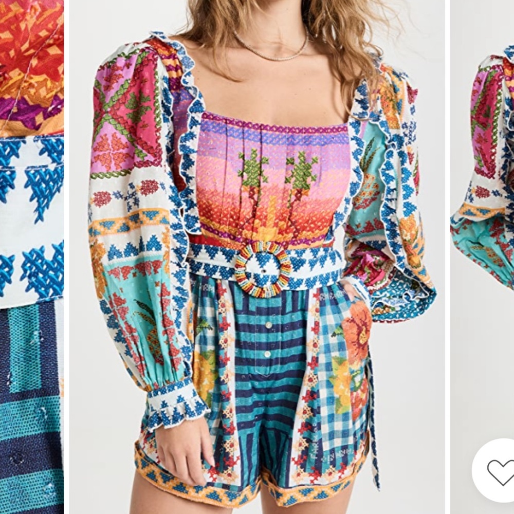 FARM Rio summer stitches romper - Picture 5 of 7